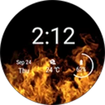 animated flames watch face android application logo